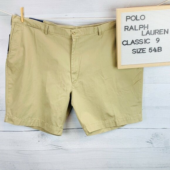NEW Polo Ralph Lauren Men Chino Short Classic Fit 9" Hudson Tan Size 54B - Picture 2 of 12